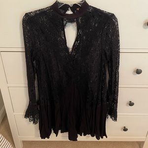Free People black lace tunic